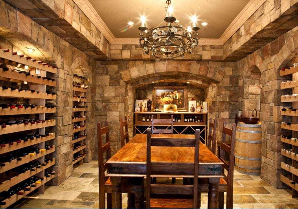 Wine cellar basement discount design